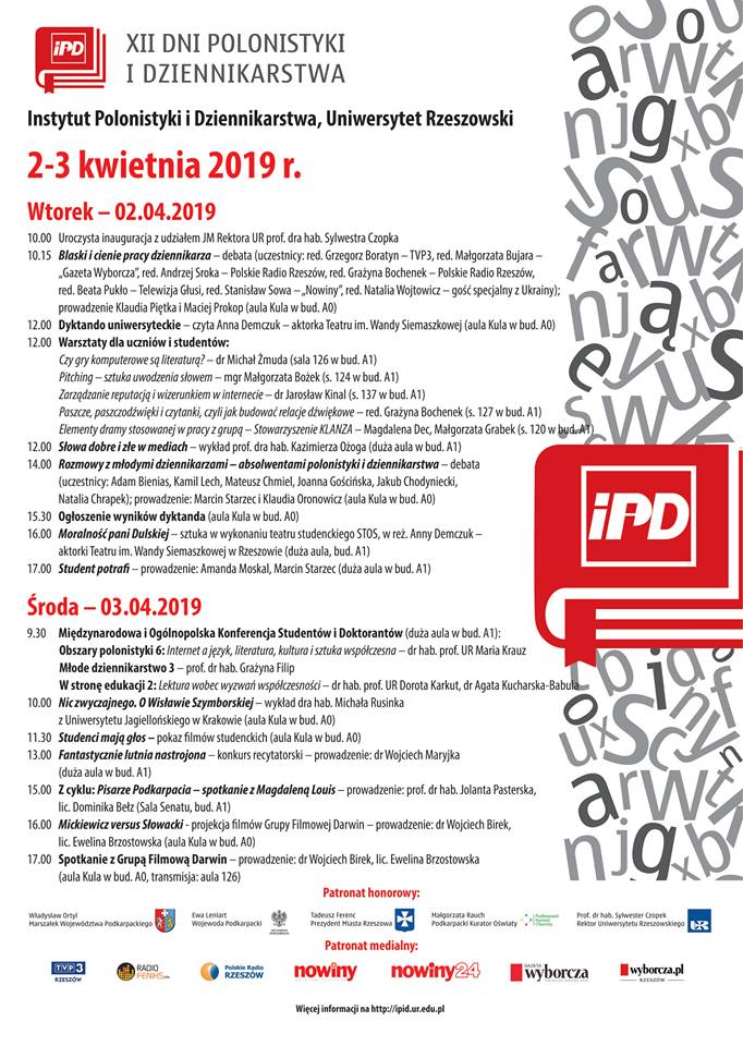 XII Dni Polonistyki i Dziennikarstwa 