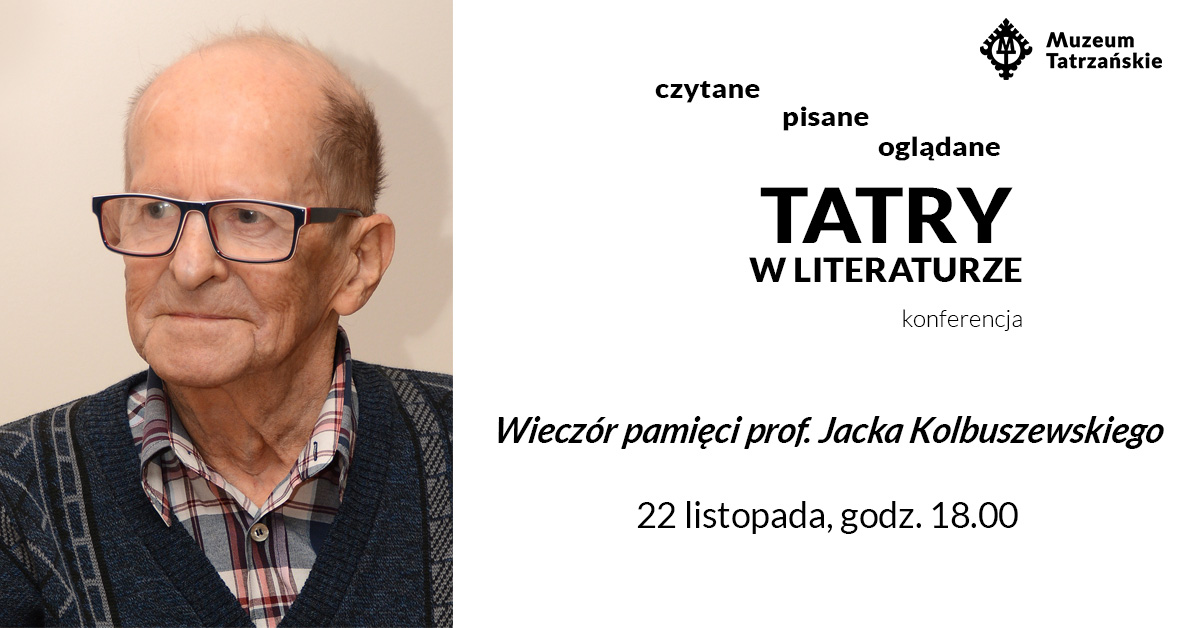 Wieczór pamięci prof. Jacka Kolbuszewskiego - plakat