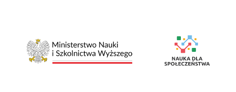 Logotypy: Ministerstwo Nauki i Szkolnictwa Wyższego, program Nauka dla Społeczeństwa 